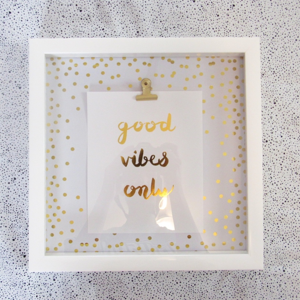"Good Vibes Only" Shadowbox Wall Art